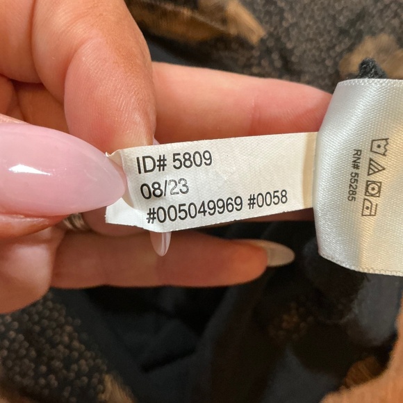 Express Men’s Black Polo Shirt XL Tan Floral Print Short Sleeve - Picture 6 of 6